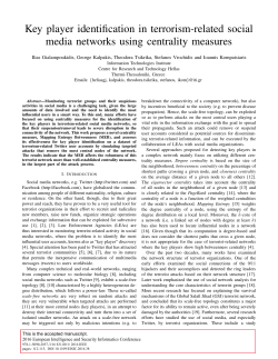 Key player identification in terrorism