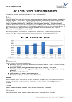 2015 ARC Future Fellowships Scheme