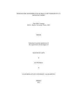 DEMAND-SIDE DETERMINANTS OF PRICE