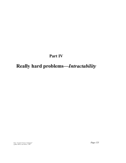 Really hard problems&mdash;Intractability