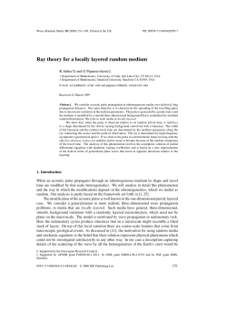 Ray theory for a locally layered random medium