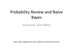 Probability Review and Na&iuml;ve Bayes