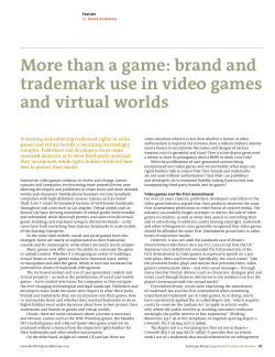 than a game: brand and trademark use in video games and virtual