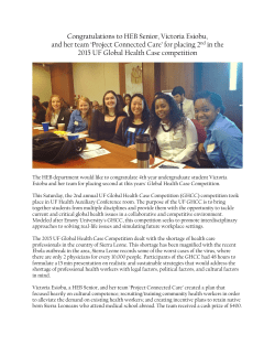 Congratulations to HEB Senior, Victoria Esiobu, and her team