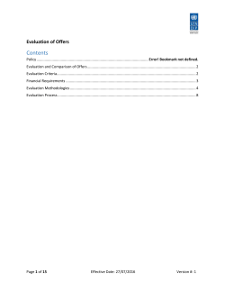 Evaluation of Offers