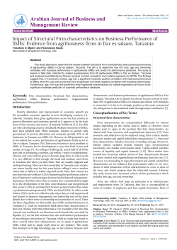Impact of Structural Firm characteristics on Business Performance of