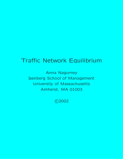 Traffic Network Equilibrium