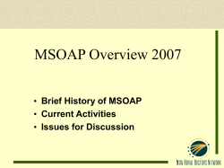 MSOAP Overview 2006 - NSW Rural Doctors Network