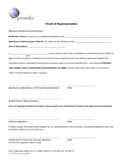 Medicare Proof of Representation