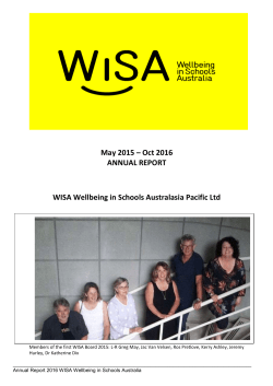 Annual Report - Wellbeing in Schools Australia