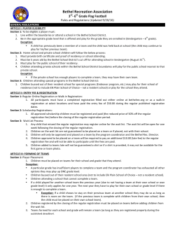 2016 Flag Football Rules 3rd-6th