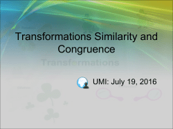 July 19 Transformations Similarity and