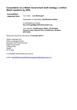 Consultation on a Welsh Government draft strategy: a million Welsh