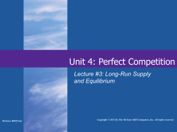 Pure Competition in the Long Run