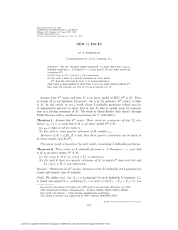 NEW &Sigma; 3 FACTS Assume that 0 exists and that M is an inner model