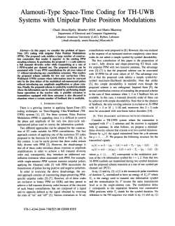 Alamouti-Type Space-Time Coding for TH