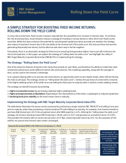 Rolling Down the Yield Curve - RBC Global Asset Management
