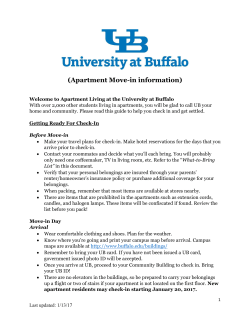 Apartment Move-in information