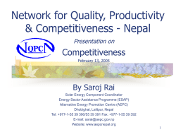 NQPCN Presentation on Competitiveness