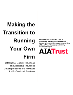 Making the Transition to Running Your Own Firm