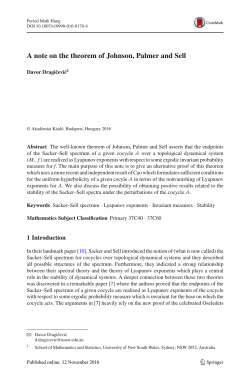 A note on the theorem of Johnson, Palmer and Sell