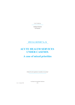 Acute health services under casemix : a case of mixed priorities