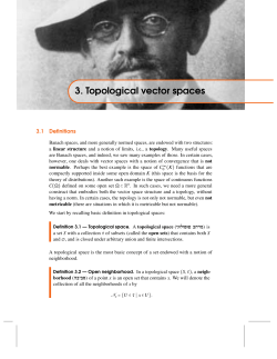 3. Topological vector spaces