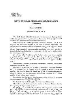 note on krull-remak-schmidt-azumaya`s theorem