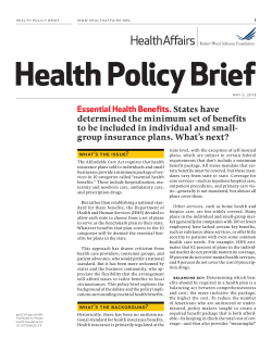 Essential Health Benefits