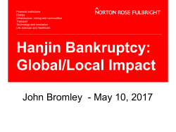 Hanjin Insolvency Presentation