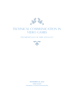 Technical Communication in Video Games