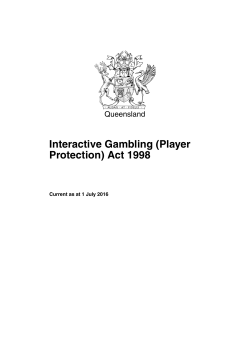 Interactive Gambling (Player Protection) Act 1998
