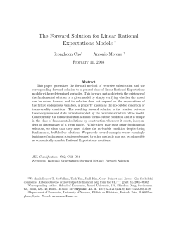 The Forward Solution for Linear Rational Expectations Models