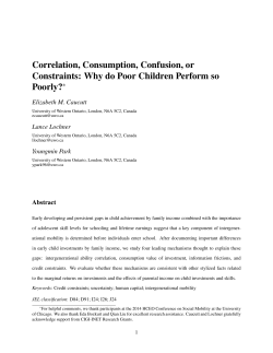 Correlation, Consumption, Confusion, or Constraints