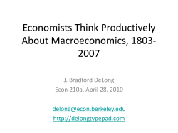20100429 how macroeconomists have thought