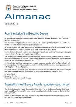 Fremantle Hospital and Health Service, Almanac, Winter 2014