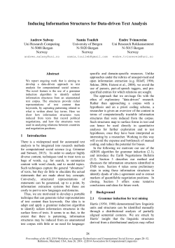 Inducing Information Structures for Data