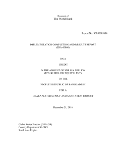 Dhaka Water Supply and Sanitation Project