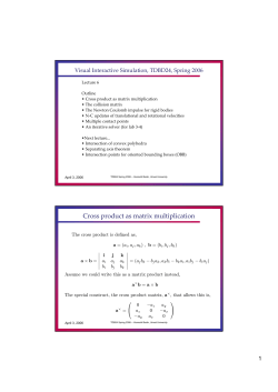 Cross product as matrix multiplication
