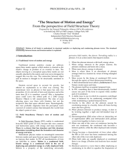 The Structure of Motion and Energy