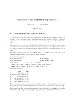 An R package for conducting event studies and a platform for
