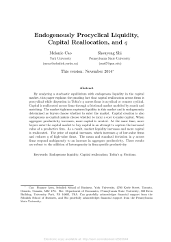 Endogenously Procyclical Liquidity, Capital Reallocation, and q