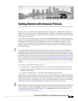 Getting Started with Intrusion Policies