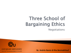 Three School of Bargaining Ethics