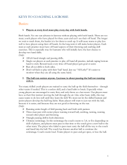 Keys to Coaching Lacrosse