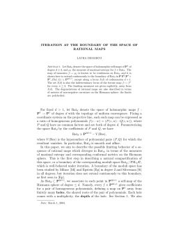ITERATION AT THE BOUNDARY OF THE SPACE OF RATIONAL