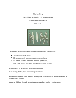 The Next Move Some Theory and Practice with Impartial Games