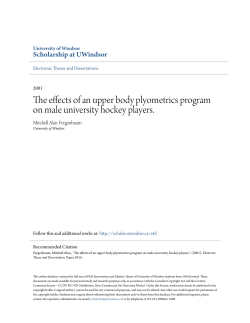 The effects of an upper body plyometrics program on male university