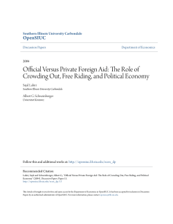 Official Versus Private Foreign Aid: The Role of Crowding Out, Free