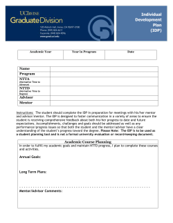 Individual Development Plan (IDP) Form - UCI